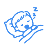 イメージ：いびきをよくかいている